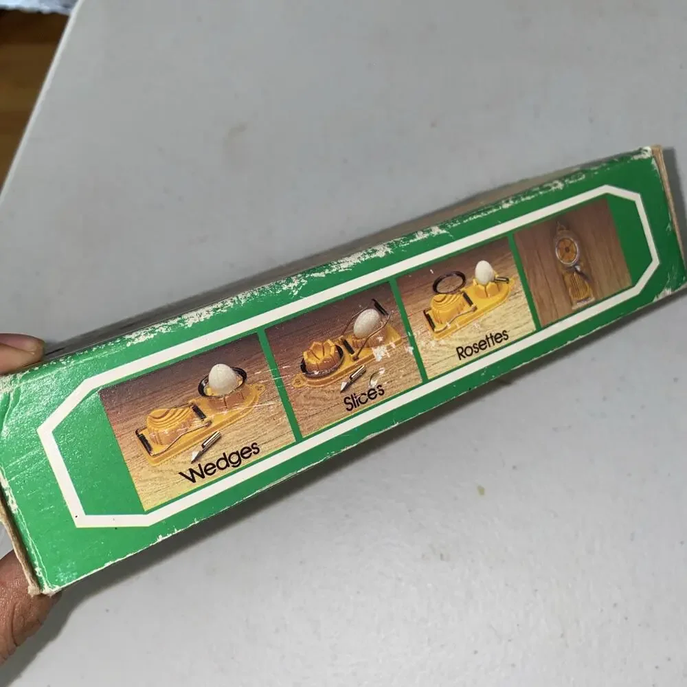 Vintage 3 In 1 Egg Machine Manual Machine Slicer, Wedges, Rosettes New Open Box